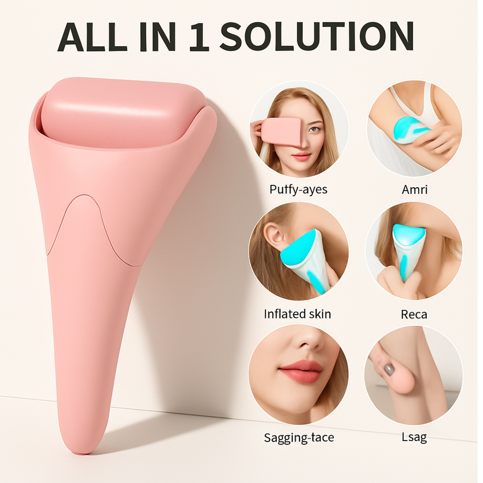 Ice Roller Face Massager - Depuff & Sculpt in 60 Seconds