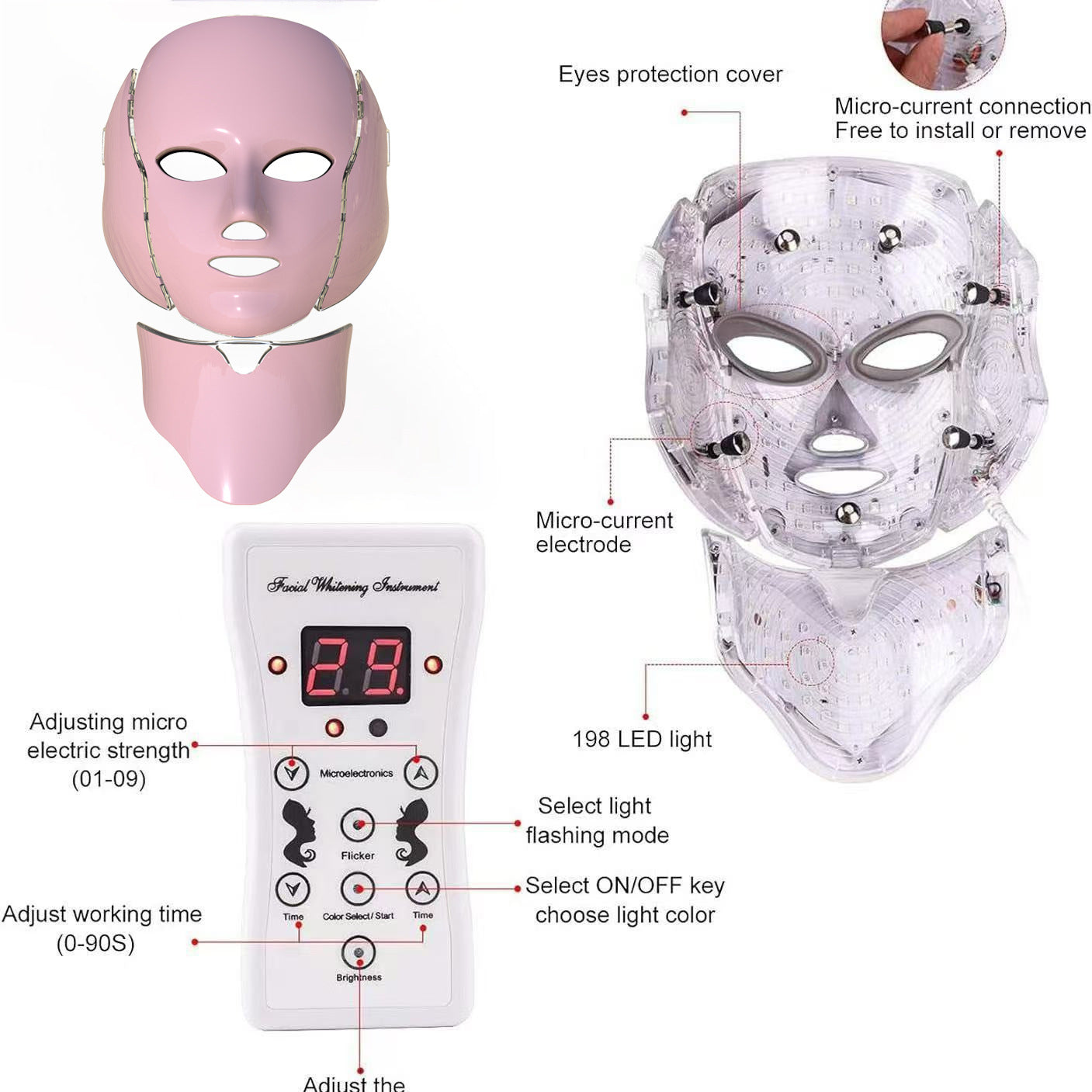 LED Light Therapy Face Mask - Professional Skin Rejuvenation at Home