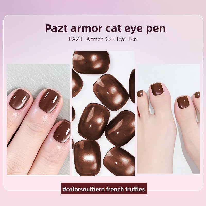 5-Color Cat-Eye Nail Polish Pen with Small Magnetic Beads