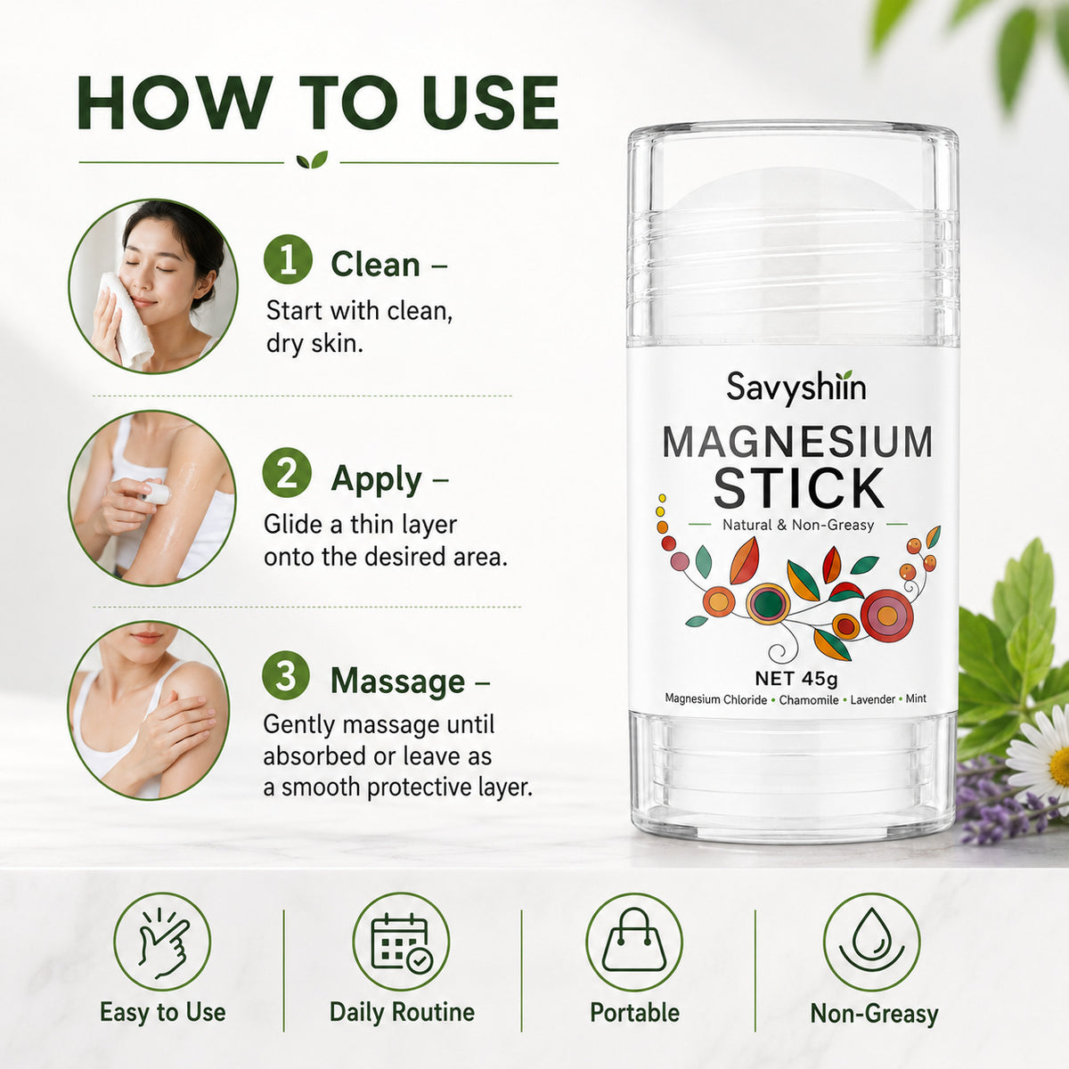 Magnesium Enriched Hydrating Skincare Stick